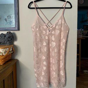 Sz M, Morgan Taylor Intimates 2000s petal pink see-thru lingerie slip dress